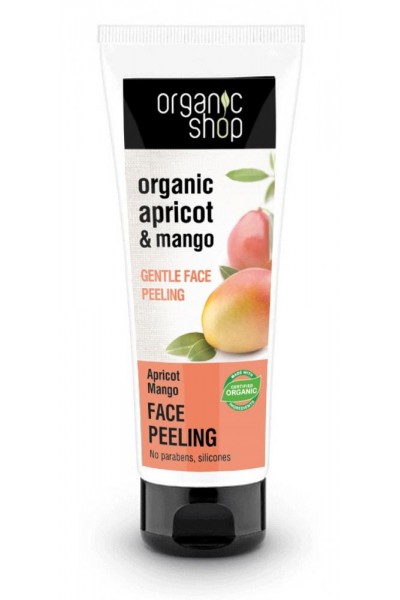 Organic Shop Organic Shop - Marhuľa & Mango - Jemný peeling na tvár 75 ml 75 ml