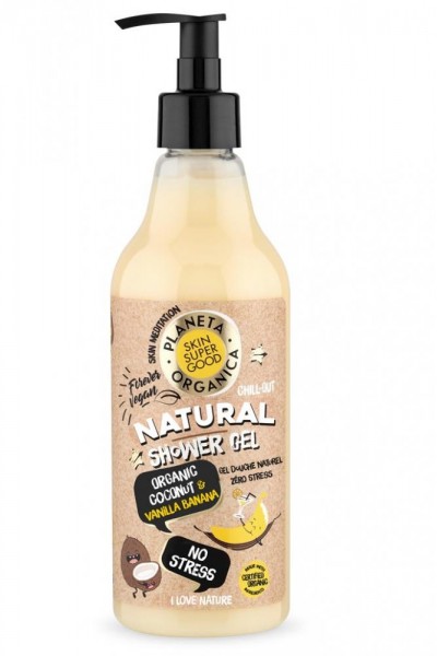 Natura Siberica Prírodný sprchový gél Bez stresu - Organický kokos a vanilkový banán 500 ml
