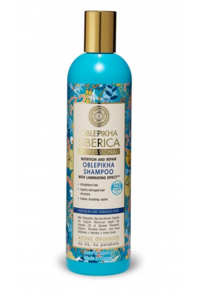 Natura Siberica Rakytníkový šampón pre slabé a poškodené vlasy - Efekt  400 ml
