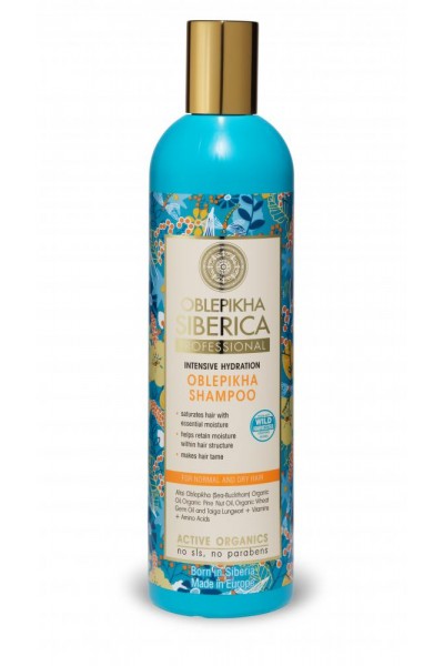 Natura Siberica Rakytníkový šampón pre normálne a suché vlasy - Intenzívna hydratácia 400 ml