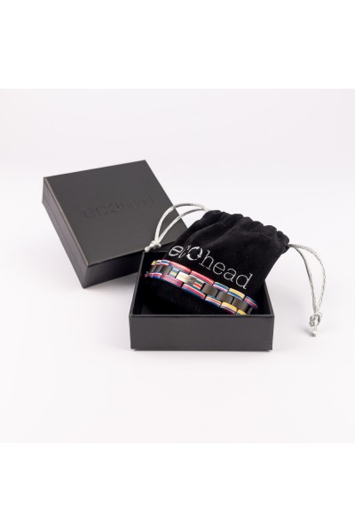 Ecohead Náramok na ruku - Ebony Rainbow s krabičkou gift box