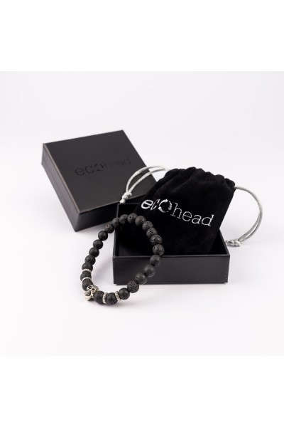 Ecohead Náramok - Silver Skull s krabičkou gift box
