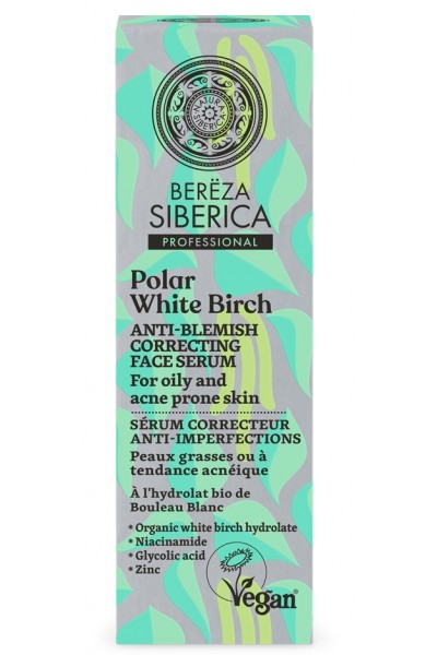Natura Siberica Polárna biela breza - Korektujúce sérum proti nedokonalostiam 30 ml