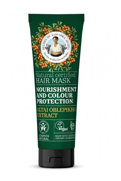 Recipes of Babushka Agafia RBA - Prírodná certifikovaná maska na výživu a ochranu farby vlasov 200 ml