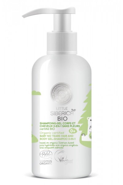 Natura Siberica Little Siberica - organický certifikovaný gél-šampón pre deti bez sĺz 2v1 250 ml