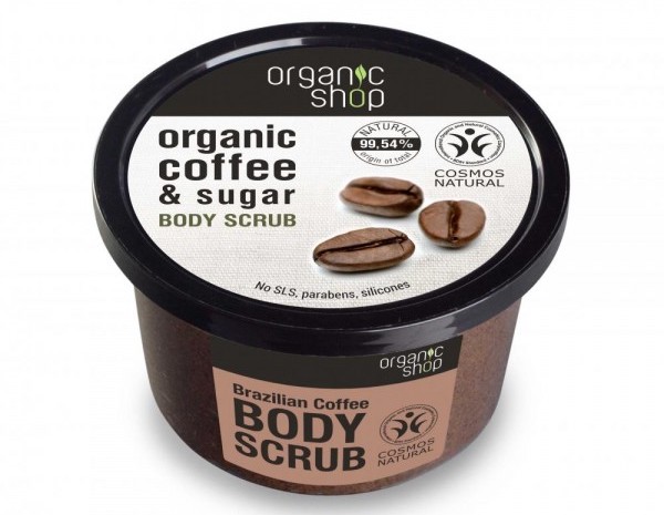 Brazílska káva - Telový peeling od značky prírodnej kozmetiky Organic Shop